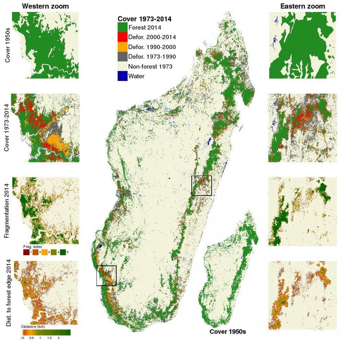 mappa del Madagascar deforestazione
