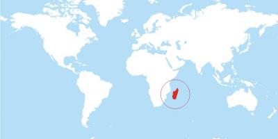 Mappa del Madagascar posizione nel mondo