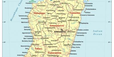 Mappa del Madagascar strada
