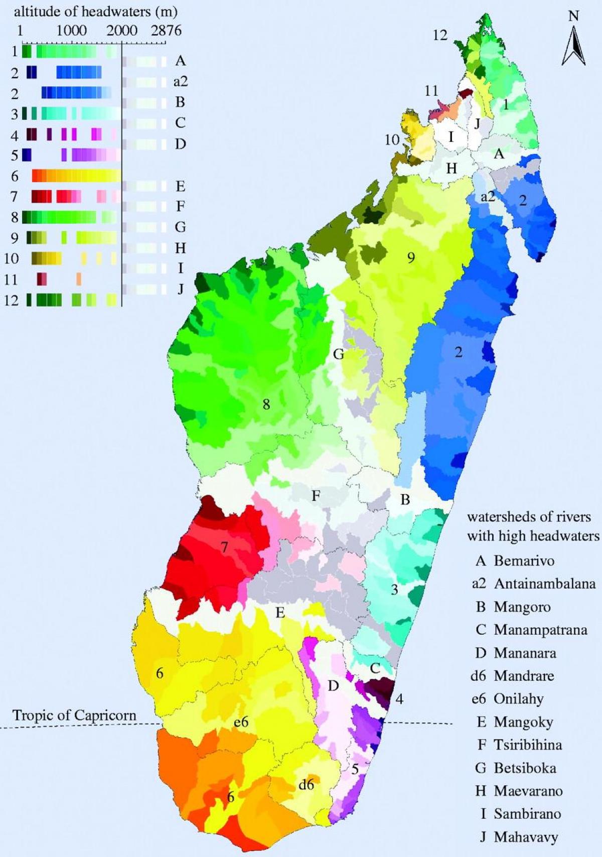 mappa del Madagascar clima