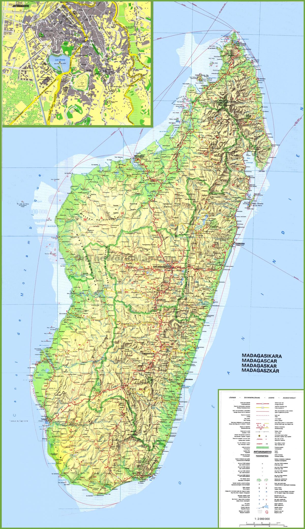 la mappa mostra Madagascar