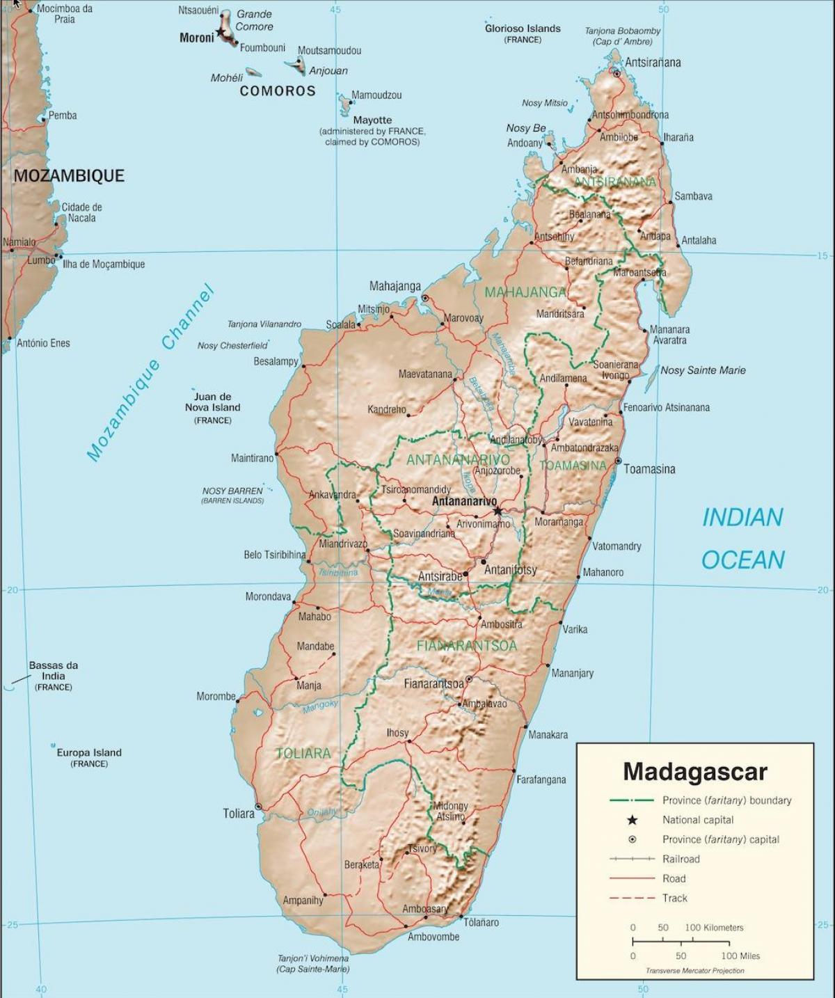 Madagascar paese mappa