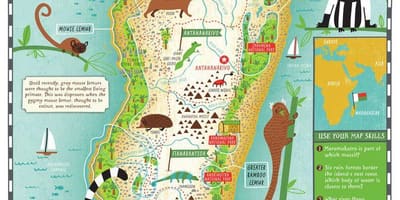 Mappa del Madagascar mappa per bambini