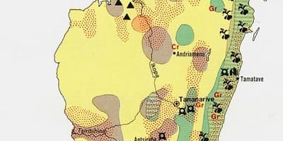 Mappa del Madagascar risorse naturali