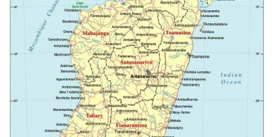 Mappa dettagliata del Madagascar